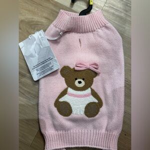 Tommy Bahama Pink Dog Sweater with Bear Design